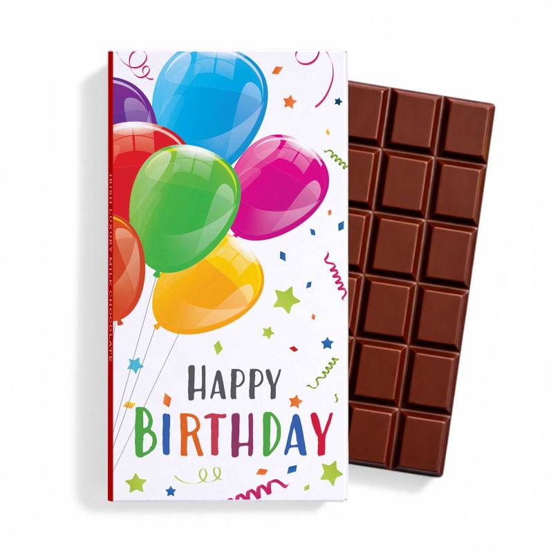 Happy Birthday Balloons Chocolate Bar 90g