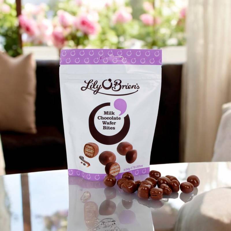 Lily O'Briens Milk Chocolate Wafer Bites Share Bag, 100g
