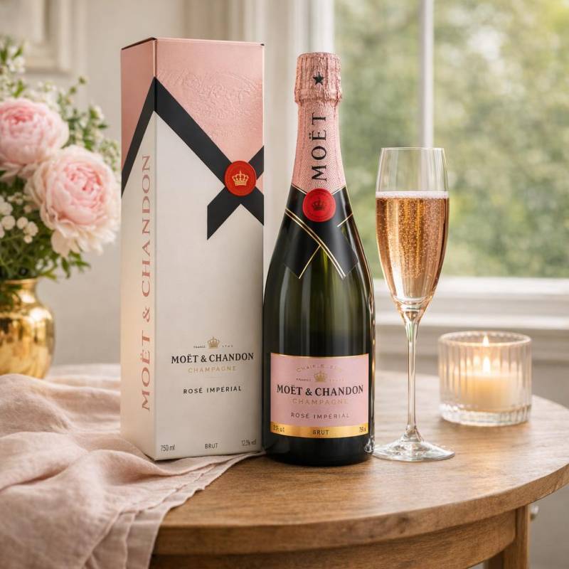 Moet & Chandon Rose 75cl in Gift Box - AI Generated